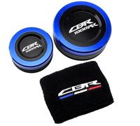 Pour CBR1000RR CBR1000 RR 2004-2019 Accessoires De Moto Couvercles Réservoir Liquide Frein Avant Arrière Bouchons Chaussette(BLEU)