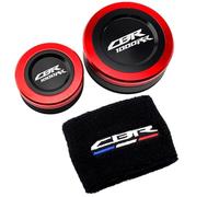 Pour CBR1000RR CBR1000 RR 2004-2019 Accessoires De Moto Couvercles Réservoir Liquide Frein Avant Arrière Bouchons Chaussette(ROUGE)