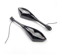 Pour CBR1000RR CBR1000RR CBR250R CBR500R CBR300R Rétroviseurs De Moto En Fibre De Carbone Clignotants Lumières Rétroviseur(Black)