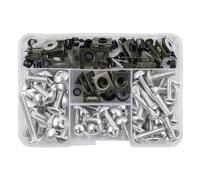 Pour CBR600RR CBR650R CBR500R CBR1000RR CBR650F CBR250RR 177 Pièces Moto Écrou Boulons Ensemble Vis Boulons À Tête Fraisée(Silver)