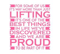 Pour certains d’entre nous, c’est plus que simplement le soulever Peintures murales et stickers muraux en vinyle 67.2x74.4cm Culture du tatouage Rose