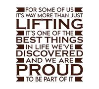 Pour certains d’entre nous, c’est plus que simplement le soulever Peintures murales et stickers muraux en vinyle 42x46.5cm Stickers pour vitres Café