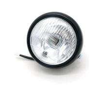 Pour CG125 Pour Café Pour Racer Rétro Moto 12v Près Et Loin Verre Coque Métallique Phare Halogène Lampe Frontale Éclairage Accessoires Phare Avant Moto(A)