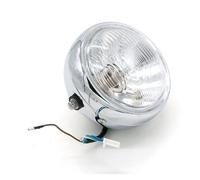 Pour CG125 Pour Café Pour Racer Rétro Moto 12v Près Et Loin Verre Coque Métallique Phare Halogène Lampe Frontale Éclairage Accessoires Phare Avant Moto(C)