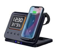 Pour chargeur de téléphone, charge sans fil, base de chargeur sans fil avec écran de température pliable - de charge pour réveil intelligent, Segu