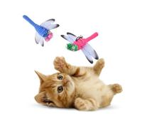 pour chat - 5 couleurs - Recharges de plumes en forme de libellule | Jouet de rechange confortable | Accessoires pour chats d'intérieur pour jouer à ChaseeExercise