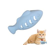 pour chat en forme de poisson - Jouet en silicone résistant à la mastication - Enrichissement interactif - Fournitures pour animaux de compagnie - Amusement d'intérieur idéal pour les