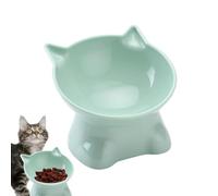 pour chat incliné - surélevé de 13,5 cm, anti-vomissement pour animaux domestiques, mangeoire au design surélevé, pour alimentation peu profonde et pour l'eau, base facil