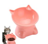 pour chat incliné - surélevé de 13,5 cm, anti-vomissement pour animaux domestiques, mangeoire au design surélevé, pour alimentation peu profonde et pour l'eau, base facil
