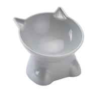 pour chat incliné - surélevé de 13,5 cm, anti-vomissement pour animaux domestiques, mangeoire au design surélevé, pour alimentation peu profonde et pour l'eau, base facil