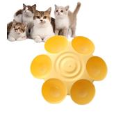 pour chats avec fleurs | pour la nourriture pour chatons de 6 repas - Bols d'eau pour nourriture pour chat en forme, mangeoire multi-chat favorise une meilleure digestion