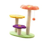 pour Chats d'intérieur, Protection de Meubles, 3 Niveaux, griffoir pour Chat, Poteau à gratter pour Chatons, Orange