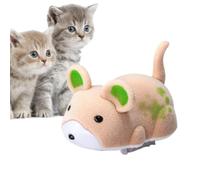 Pour Chats Souris Couinantes Interactif Électronique Taquin Pour Animaux | Simulation Taille Compacte Convenant Aux Chats De Petite, Moyenne Et Grande Taille Abricot