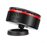 pour chauffage pour voiture 12V Dégivrant Pare-Brise 360° pour(Black-red) | Rotation 360 degrés, direction airflow précise, visibilité claire, base pivotante stable