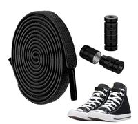 pour chaussures à boucle, plats sans laçage pour les paresseux - Lacets de chaussures paresseuses avec une bonne ténacité pour chaussures de sport, bottes, chaussures de randonnée, baskets , Noir