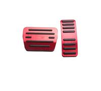 pour Chery Tiggo 7, 8, 2, 3X, 4, Pro, Max, Plus (2017-2023) : Couvre-pédales d'accélérateur et de Frein avec revêtement antidérapant (Rouge AT)