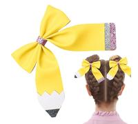 Pour Cheveux Des Filles,Barrette Jaune Design Crayon Mignonne - de Cheveux pour Jeune Fille de 9.9 Centimètres,Pour Coiffure Queue De Cheval Fêtes Célébrations Festivals Et Fête D'Anniversaire