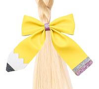 Pour Cheveux Des Filles,Barrettes à Clip de Design Crayon Jaunes et Petites,de Cheveux pour Jeune Fille de 9.9 Centimètres | Pour Fêtes Anniversaire Soirée et Coiffure Queue de Cheval Styling