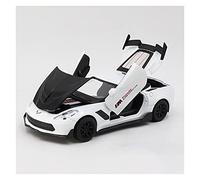 pour Chevrolet Corvette 1 32 Supercar Modèle Simulation Alliage Métallique Miniature Enfants Jouet Cadeau Collection(White)
