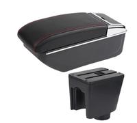 Pour Chevrolet Pour Aveo T200 T250 T255 Boîte D'accoudoir De Voiture Boîte De Rangement De Console Centrale Accessoires Rotatifs BLNETU(B1 red line NO USB)