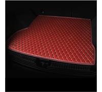 pour Chevy pour Equinox 2017-2021 Tapis De Sol Coffre Arrière Plateau Boue Cuir Voiture Tapis Coffre(Red A)