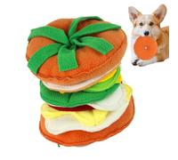 pour Chien en Peluche En Forme de Hamburger Stimulation Ludique et Mignon | Doudou Pour Chien Au Bruit Crissant Pour Chiot Petites et Moyennes Races Anti-Ennui Éducation Nettoyage des Dents Cadeau