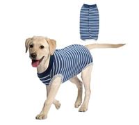 pour Chiens Et Chats PostopéRatoires - Combinaison De Protection pour Chien Alternative Abdominale - Combinaison De Convalescence pour Chien -Vu01,Bluestripe-M