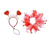 Pour chiens vêtements de chien en costume de chant pour San, couple de coeur rouge et écharpe, costume de chien pour célébrations de vacances, costume de fête pour chien, pour Saint V