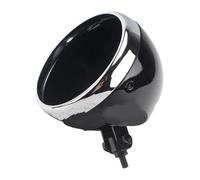 pour Chopper pour SPO&rtster pour Moto Personnalisée Phare Street-Bike Boîtier Chromé Ampoule De Phare Seau Universel Headlight Motorbike(Gloss Black Chrome)