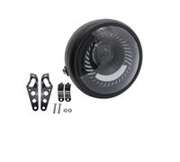 Pour Choppers Pour Café Pour Racers Phare De Moto Universel 6,5 Pouces DRL H4 LED Spirale Blanc Support Montage Latéral Moto De Phare De Travail(Headlamp and bracket)