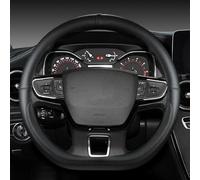 pour Chrysler Voyager VI 2019-2025 Couvre Volant Voiture Housse de Volant Cuir PU Antidérapant Respirant Protège Intérieur Accessoires,E/Black