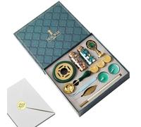 pour cire à cacher, - kit léger avec lettre ensemble, complet avec joints d'incendie, tampons sceller lettres cuillère chauffante | Multipurpose Outdoor Indoor Utility sturdy compact