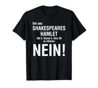 pour Citer de Shakespeares Hamlet Non T-Shirt Graphique avec Valeur, Homme, Noir, XL