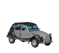 pour Citroën 2CV 6 Charleston Classic Car 1:24 Alliage Moulé sous Pression Modèle Simulé Décoration Maison Cadeaux(Gray)