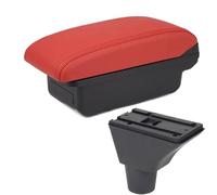 Pour Citroen C3 C4 Boîte D'accoudoir Console Centrale Boîte De Rangement Centrale Porte-gobelet Accessoires Chargement USB RESPUNEKBAH(A4 red No USB)