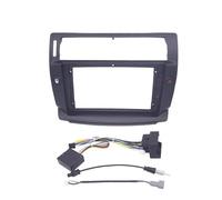 pour Citroen C4 2004 2005 2006-2014 Adaptateur façade d'autoradio 9 Kit Montage Audio Canbus Audio Cadre Radio(Black with Cable)