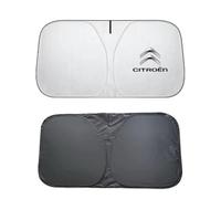 pour Citroen C4,Pare-Soleil avec Auto Logo Emblème Pliable Voiture Couverture Pare-Brise Avant Anti-UV Protection Solaire Isolation Thermique Auto intérieur Accessoires,B
