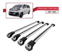 Pour Citroen Jumpy - Space Tourer 2017-2024 Barres de Toit ACE-1 Railing Porte-Bagages de voiture 4 BARRAS / Gris
