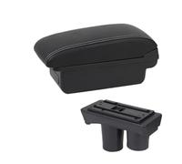 Pour Citroen Pour C-elysee Accoudoir De Voiture Boîte De Rangement Intérieur Dédié Accessoires De Voiture De Rénovation Accoudoirs Central Console(A1 Black white NOUSB)
