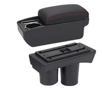 Pour Citroën Pour L'Élysée Boîte De Rangement For Accoudoir De Voiture Accessoires Auto Et Détails Intérieurs Dédiés(C1 Black red NO USB)