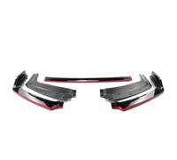 pour Civic 2016-2021 pour 10e Génération pour Hayon pour SI 2 Portes Ou 4 Portes Style Type-R Accessoires Voiture Lèvre Becquet Parechocs Avant(Black Red)