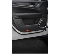 pour Civic Carbon Leather Kick Mat Bande De Seuil De Porte Spécial Véhicule Anti-Rayures Protection Intérieure Modification Autocollant Insert Porte-gobelet(Carbon)