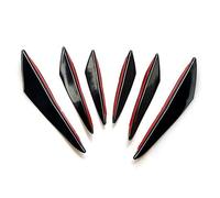 pour Classe pour Un W177 W205 pour Terre pour Croiseur pour Prado 120 6 Pièces Universel Pare Chocs Avant Décoration Diffuseur Séparateur Spoiler(Black 6pcs)