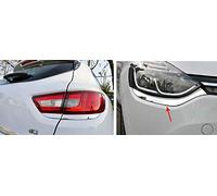 Pour CLIO IV HB Garnitures de feu arrière et de phare en acier inoxydable chromé (2012-2018)