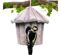 pour colibris - Maison décorative en bois avec toit | Maison oiseau décoration jardin - Pour jardin, cour, hiver, fenêtre, arbre, mésange, pinson, perruche amoureux des oiseaux