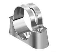 Pour colliers de selle en aluminium pour support de tuyau, vis galvanisées | Lot de 10 supports de tuyau en aluminium - Montage mural - Pour atelier - 16 à 38 mm - Argenté (38 mm)