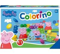 pour colorino - 8 Scenes pour Peppa Pig, 1 Plateau, 23 pions Colores - Jeu de Couleurs, mosaique clic - Jouet educatif Enfant et 1 Carte Tigre
