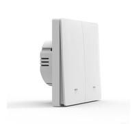 Pour commutateur intelligent prenant en charge les normes Tuya et ZigBee, aucun fil neutre n'est nécessaire, fonctionne avec Google Home et 2MQTT avec programmation d'applications LIFE (2 sur blanc)