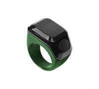Pour compteur Tasbih rechargeable pour bague étanche numérique pour rappel Zikr avec écran BT 5.4 40 mAh batterie pour prière musulmane méditation noir 20 mm (vert 18 mm)