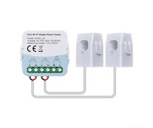 Pour compteur WiFi double canal pris en charge par Tuya pour une surveillance précise de l'électricité en temps réel et l'enregistrement des données historiques